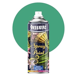 sheenlac spray paint aerozol - standard - 400ml - quick drying  gloss finish for metal wood and walls  waterproof oxidation resistant standard leaf green