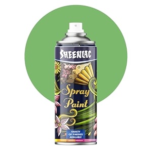 sheenlac spray paint aerozol - standard - 400ml - quick drying  gloss finish for metal wood and walls  waterproof oxidation resistant standard apple green