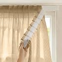 Sheer Curtains No-Drill Adhesive Solution for Temporary Privacy Needs, Lightweight Curtains that Filter Light and Decorate Windows-Brown(W 39*L 63in-1-Panel)