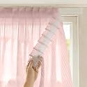 Sheer Curtains No-Drill Adhesive Solution for Temporary Privacy Needs, Lightweight Curtains that Filter Light and Decorate Windows-Pink(W 39*L 63in-1-Panel)