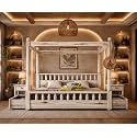Sheesham Solid Wood Allure Poster Bed for Bedroom | Handmade Wooden Cot | Elegant Four Poster King Size Bed Frame (Rustic Green, Queen, Allure with Storage)