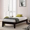 SUNCOM Sheesham Wood Bed Without Storage for Bedroom - Single Bed Wooden for Home Furniture - Solid Wood Single Size Cot Palang Wooden Bed (Walnut Finish)