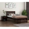 SUNCOM Sheesham Wood Single Size Bed Without Storage for Bedroom - Single Cot Wooden Bed for Living Room - Solid Wood Divan Bed for Hostel Home Furniture (Walnut Finish)