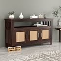 Sheesham Wood Kitchen Cabinet with Cane Woven