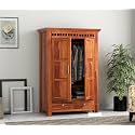 Sheesham Wood Wardrobe with 2 Drawer and