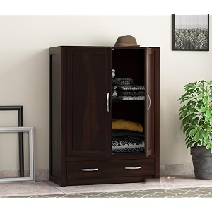 Sheesham Wood Wooden 2 Door Wardrobe Organizer