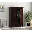 Sheesham Wood Wooden 2 Door Wardrobe Organizer