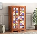 Sheesham Wood Wooden 2 Door Wardrobe Organizer