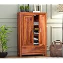 Sheesham Wood Wooden 2 Door Wardrobe Organizer