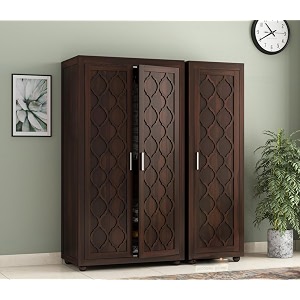 Sheesham Wood Wooden 3 Door Wardrobe Organizer