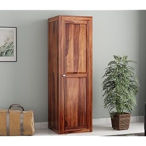 Sheesham Wood Wooden Single Door Wardrobe Organizer