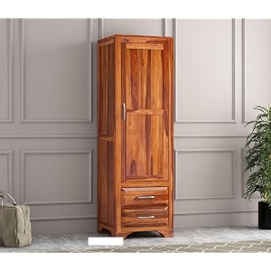 Sheesham Wood Wooden Single Door Wardrobe Organizer