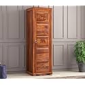 Sheesham Wood Wooden Single Door Wardrobe Organizer