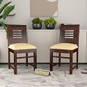 Sheesham Wooden 2 Dining Chair Set for