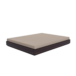 solid acacia wood low height queen size bed without storage  wooden double bed  space saving low floorlyingriselevelprofile cot bed for bedroom  walnut mattress size 78x60 inch