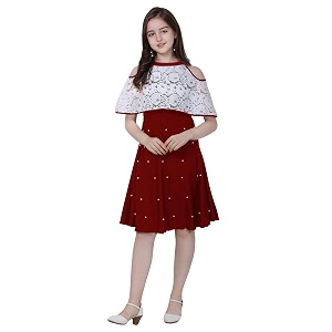 Sheetal Associates Girls Midi Knee Length Half