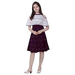Sheetal Associates Girls Midi Knee Length Half