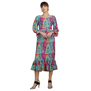 Sheetal Associates Womens Casual Flared Sleeve Crepe