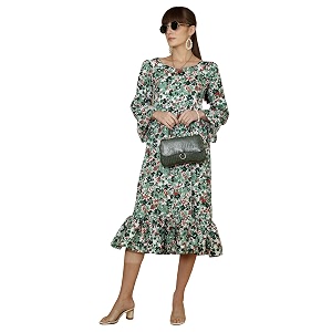 Sheetal Associates Womens Casual Flared Sleeve Crepe