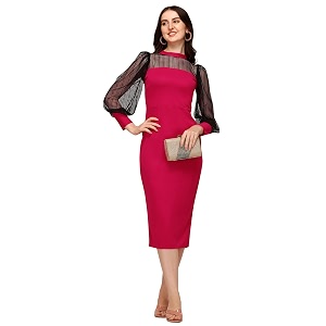 Sheetal Associates Womens Polyester Bodycon Maxi Dress