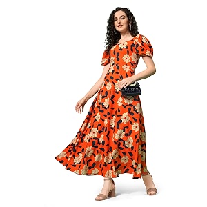 Sheetal Associates Womens Puff Sleeve V-Neck Floral