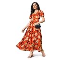 Sheetal Associates Women39s Puff Sleeve V-Neck Floral