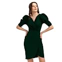 Sheetal Associates Women39s Puff Sleeve V-Neck Bodycon