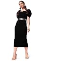 Sheetal Associates Women39s Puff Sleeves Sweetheart NeckSlit