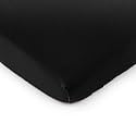 SheetWorld Baby Fitted Pack N Play Playard Sheet 24 x 42 inches, 100% Cotton Jersey Hypoallergenic, Solid Black, Made in USA, Compatible with BabyBjorn Travel Crib Lite, and All 24 x 42 Mattresses