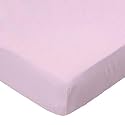 SheetWorld Fitted 100% Cotton Percale Portable Mini Crib Sheet 24 x 38, Baby Pink Woven, Made in USA