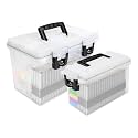 Sheffield Ammo Box Made in USA, Stackable Lockable Ammo Storage Box, Frost