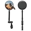 SHEJISI Bike Mirror, 2 pcs Bike Mirrors Handlebar Mount, HD Wide-angle 360° Adjusted Bike Rear View Mirror, Anti-impact/explosion/glare, Fits for Mountain Bikes,E-bike, Bicycle,bike,Scooter (black)