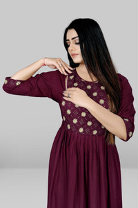 sheladiya Women Fit and Flare Multicolor Midi
