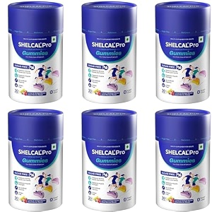 torrent shelcal pro calciumampvitamin d3 sugar free gummiessupports strong bonesampjoint lemonamporangeampmixed berries flavours30 gummiesx pack of 6