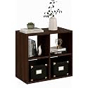 Enigmatic Woodworks 4-Cube Wooden Storage Organizer 