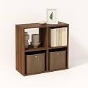 Enigmatic Woodworks 4-Cube Wooden Storage Organizer 