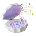 Shell BT Speaker, Portable Speaker with Relaxing White Noise, Colorful Night Light, 360 Degree Projection, Suitable for Bedroom Office (White)