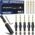 shengbenhao #12 Countersink Drill Bit Set for Wood 12Pcs Adjustable