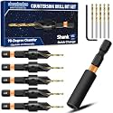 shengbenhao #4 Countersink Drill Bit Set for Wood 12Pcs Adjustable