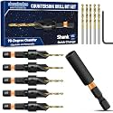 shengbenhao #6 Countersink Drill Bit Set for Wood 12Pcs Adjustable