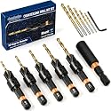 shengbenhao Countersink Drill Bit Set, 12 PCS Counter Sink Drill Bits