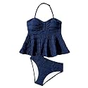 SHENHE Girl's 2 Piece Halter High Waisted Swimsuit Bathing Suit Bikini Sets