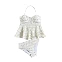 SHENHE Girl's 2 Piece Halter High Waisted Swimsuit Bathing Suit Bikini Sets