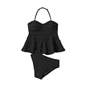 SHENHE Girl's 2 Piece Halter High Waisted Swimsuit Bathing Suit Bikini Sets