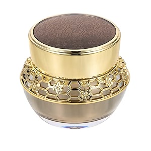 sherchpry travel containers vintage golden cosmetic jar empty cream organizer leak-proof face cream bottle cosmetics holding jar for lotion skincare cream 50g glass containers
