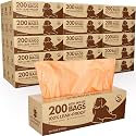 Sherr 10 Boxed Rolls 2000 Counts Dog Poop Bags Bulk Leak Proof Dog Doggy Poop Pet Waste Bags for Puppy Pets Outdoor Walking and Travel (Brown)