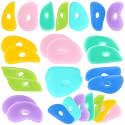 Sherr 21 Pcs Pottery Ribs for Pottery Tools,Gentle Color,Mixed Style