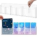 Sherr Acrylic Wall Mount Brochure Holder, 6 Pockets, Adjustable, 26.7''x7''