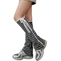 SherryDC Womens Y2k Knit Leg Warmers Harajuku Japanese Long Boot Socks Kawaii Lolita Winter Leg Cover