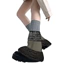 SherryDC Womens Y2k Knit Leg Warmers Harajuku Japanese Long Boot Socks Kawaii Lolita Winter Leg Cover